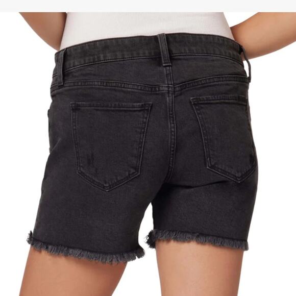 NWT joes jeans roulette raw hem black denim shorts size 23 - Picture 3 of 9
